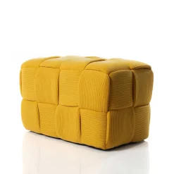 Pufe duplo LUCAS amarelo 36x60cm