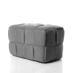 Pufe duplo LUCAS cinza 36x60cm