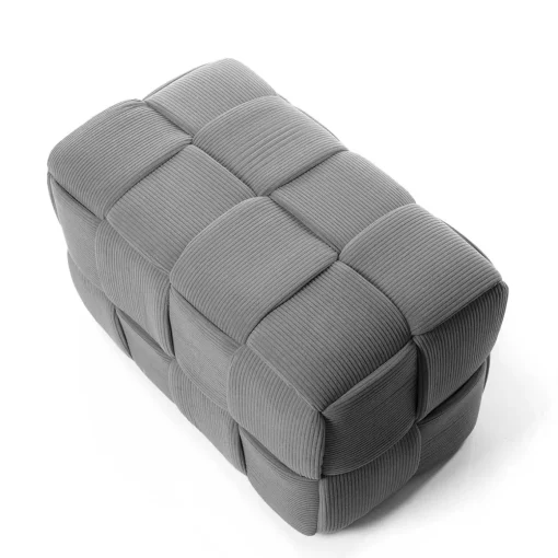 Pufe duplo LUCAS cinza 36x60cm