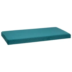 Pufe duplo veludo azul com arrumação