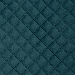 Pufe duplo veludo azul com arrumação