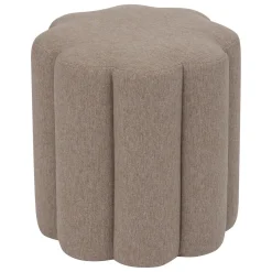 Pufe FLORAL tecido bege 40cm