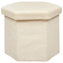 Pufe hexaonal JAIKO branco