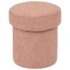 Pufe KITA rosa em tecido 40x37cm