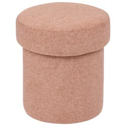 Pufe KITA rosa em tecido 40x37cm