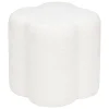 Pufe LAVON em chenille brco 35x35x38cm
