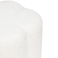 Pufe LAVON em chenille brco 35x35x38cm
