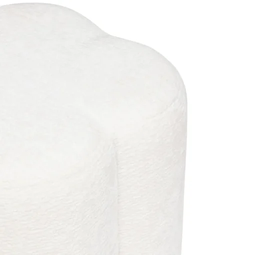 Pufe LAVON em chenille brco 35x35x38cm