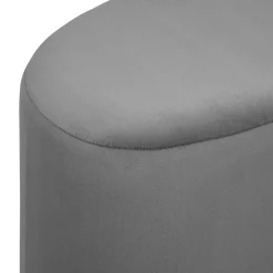 Pufe MALONE cinza de veludo 98cm