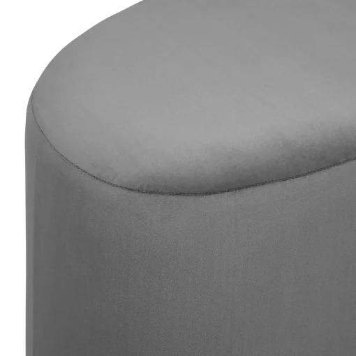 Pufe MALONE cinza de veludo 98cm