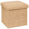 Pufe MIXMODUL efeito juta em mdf 31x31cm