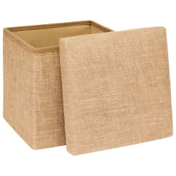 Pufe MIXMODUL efeito juta em mdf 31x31cm