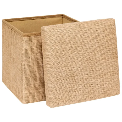 Pufe MIXMODUL efeito juta em mdf 31x31cm