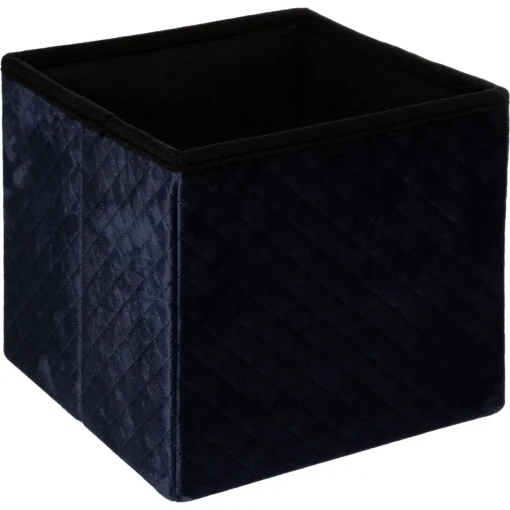 Pufe Mixmodul Em Veludo Azul Marinho 31x31cm