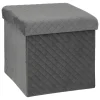 Pufe MIXMODUL em veludo cinza 31x31cm
