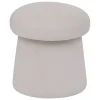 Pufe NOA bege em veludo 40x37cm