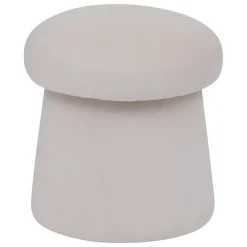 Pufe NOA bege em veludo 40x37cm
