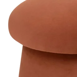 Pufe NOA terracota em veludo 40x37cm