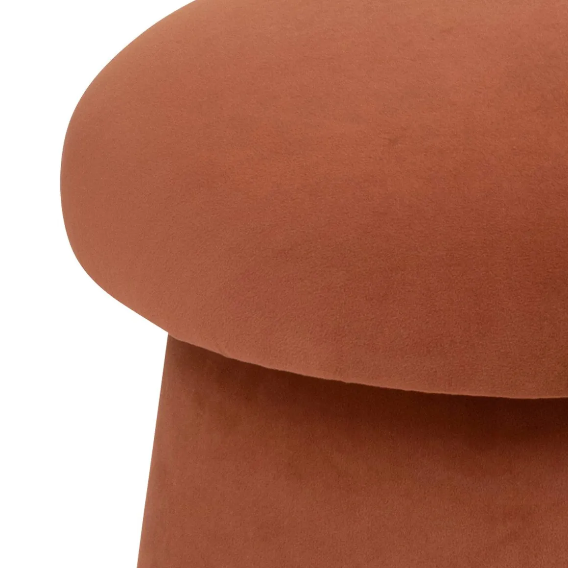 Pufe NOA terracota em veludo 40x37cm