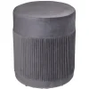 Pufe NOFY cinza em veludo 38x31cm