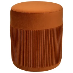 Pufe NOFY terracota em veludo 38x31cm