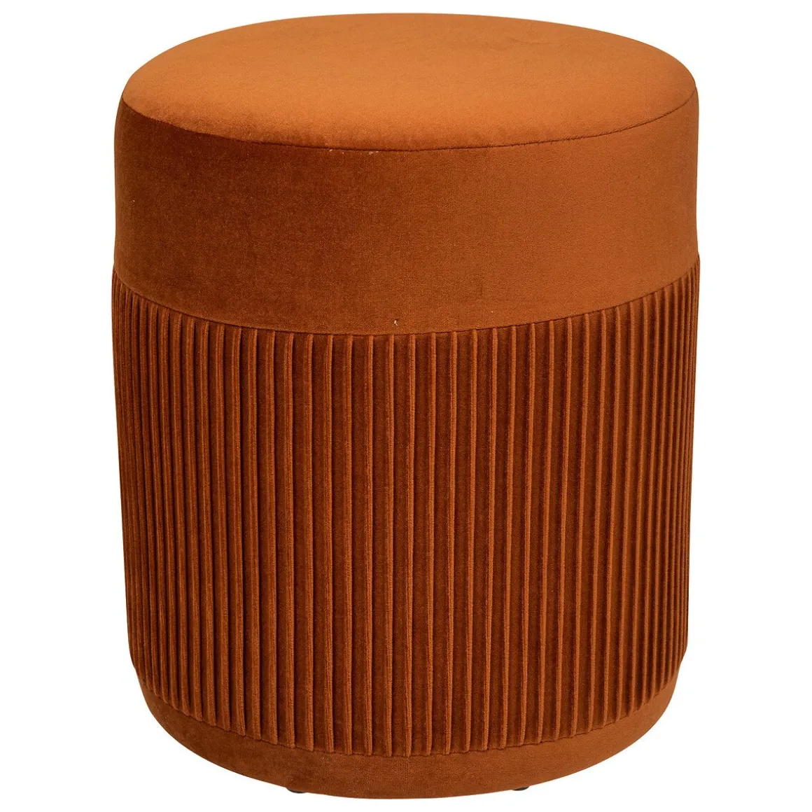 Pufe NOFY terracota em veludo 38x31cm