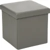 Pufe quadrado AKENO cinza 37,5x38cm