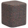 Pufe quadrado BOUDOIR padrão leopardo 38x38cm