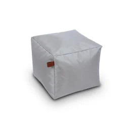 Pufe quadrado impermeável cinza 45x45cm