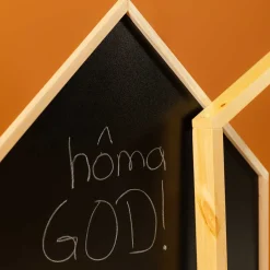 Quadro de ardósia em forma de casa 116cm