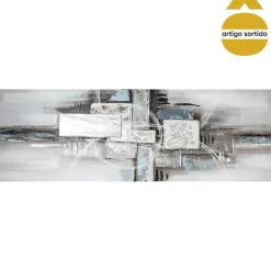 Quadro decorativo abstrato 50x3x150cm