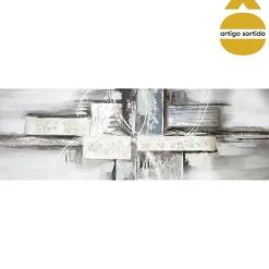 Quadro decorativo abstrato 50x3x150cm