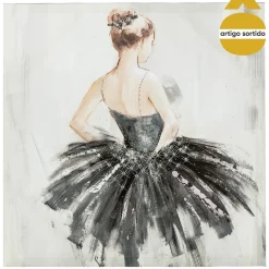 Quadro decorativo bailarina 48x48cm