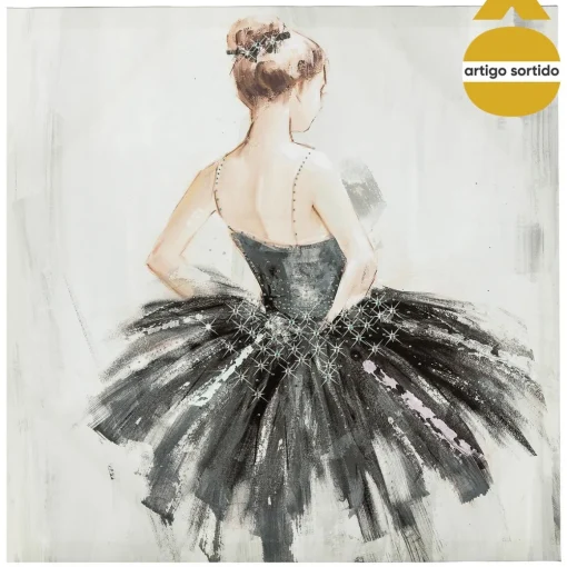 Quadro decorativo bailarina 48x48cm