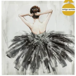 Quadro decorativo bailarina 48x48cm