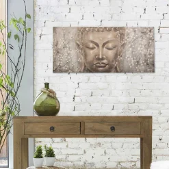 Quadro decorativo buda com relevo