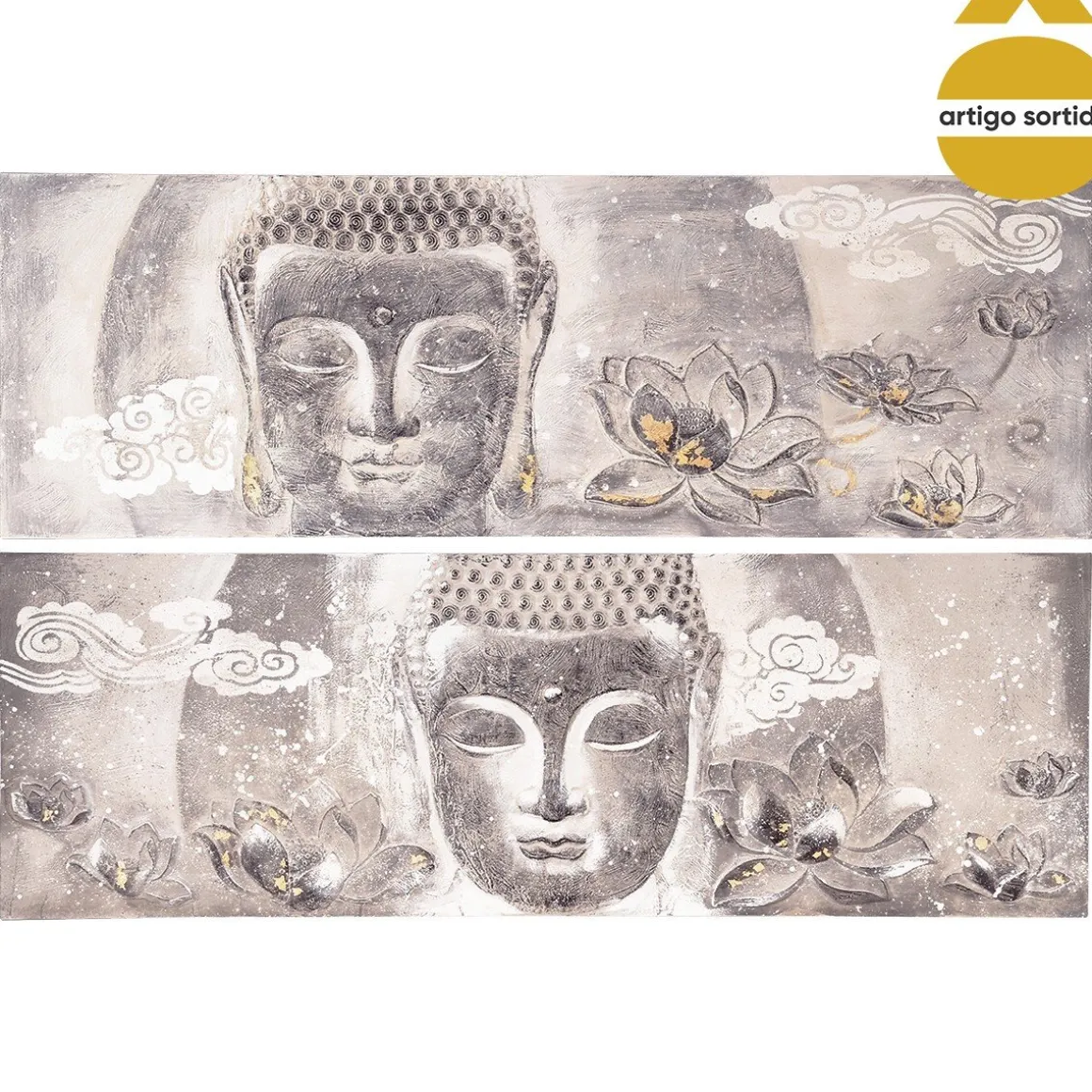 Quadro decorativo buda 60x180cm