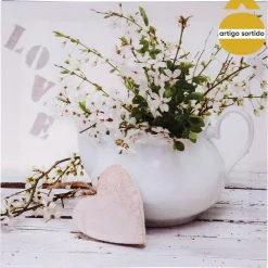 Quadro decorativo COEUR NAT 28x28cm
