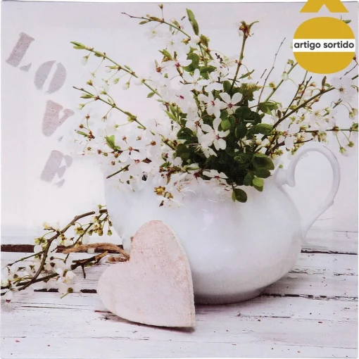Quadro decorativo COEUR NAT 28x28cm