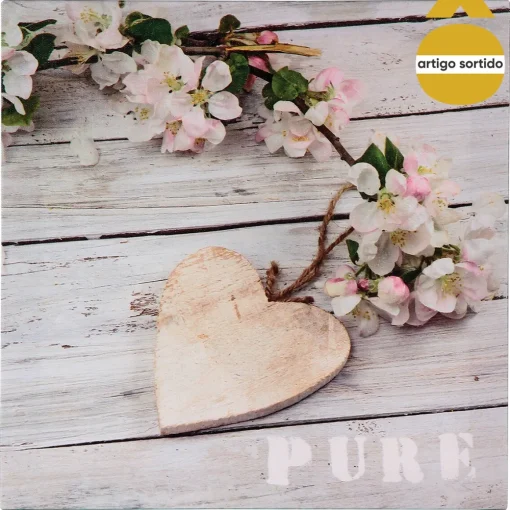 Quadro decorativo COEUR NAT 28x28cm