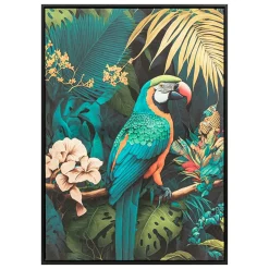 Quadro decorativo com papagaio CHARLENE 70x50cm
