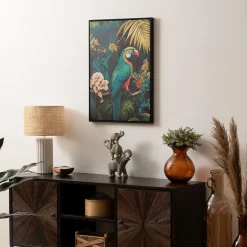 Quadro decorativo com papagaio CHARLENE 70x50cm