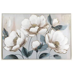 Quadro decorativo com relevo de flores MARGARET 60x90cm