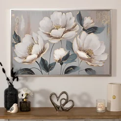 Quadro decorativo com relevo de flores MARGARET 60x90cm