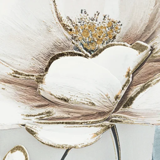 Quadro decorativo com relevo de flores MARGARET 60x90cm