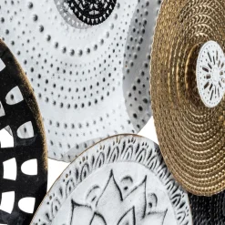 Quadro decorativo círculos em metal