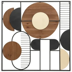 Quadro decorativo em metal com desenho abstract AENOR