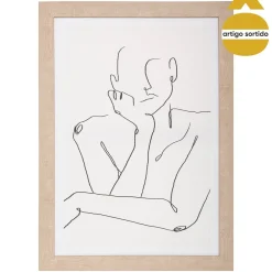 Quadro decorativo faces 70x50cm