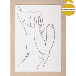 Quadro decorativo faces 70x50cm
