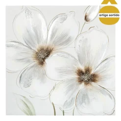 Quadro decorativo flores 48,5x48,5cm